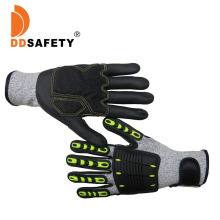 OEM Oilfield High Anti Impact Resistant Safety Working Glove with TPR Cut Level 5 Winter Use, Oil and Gas Impact Leather Gloves Glove